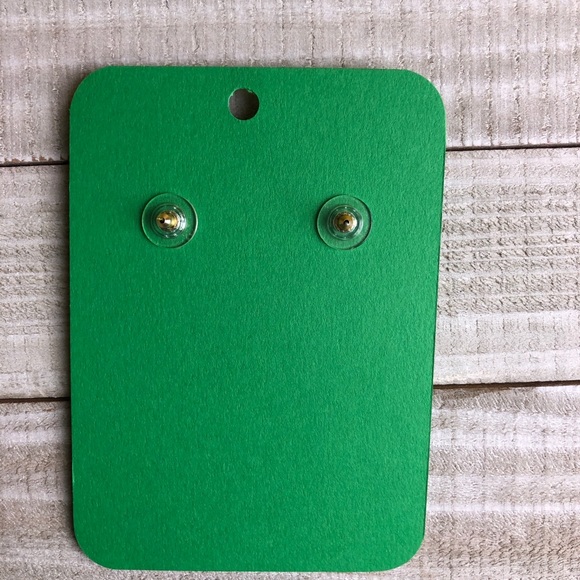 NWT Faux Leather Earrings, Metallic - Picture 4 of 4